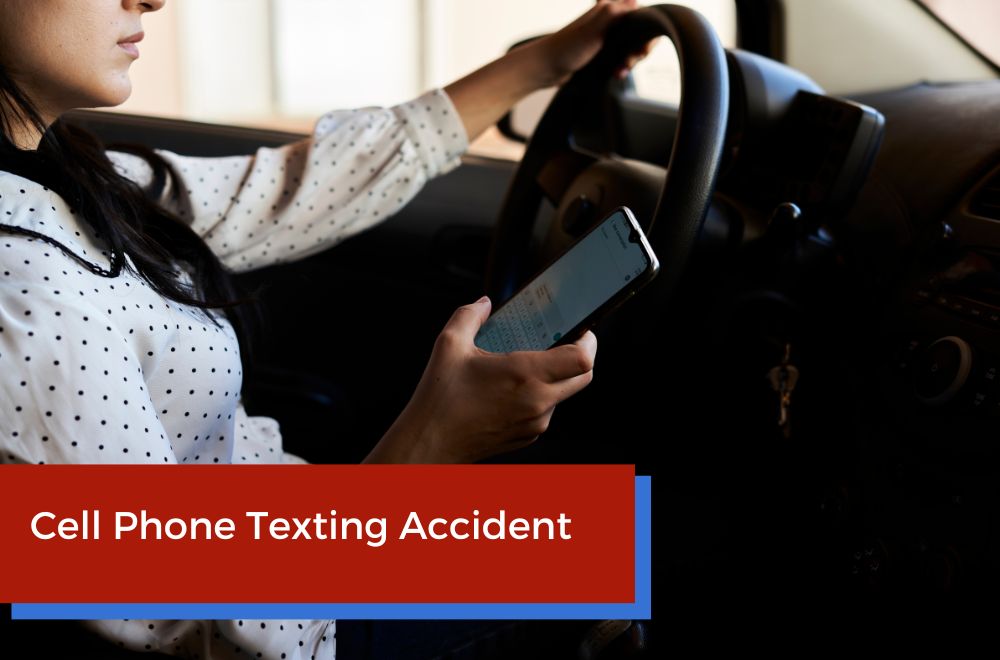 driver texting - cell phone texting accident