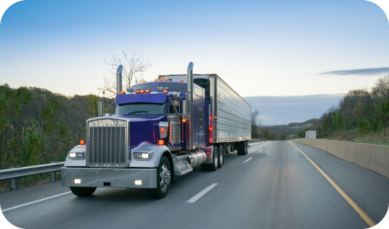 Semi-truck on the road