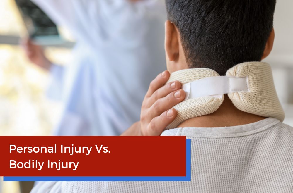 man with a neck injury in Pensacola, Florida - personal injury vs. bodily injury