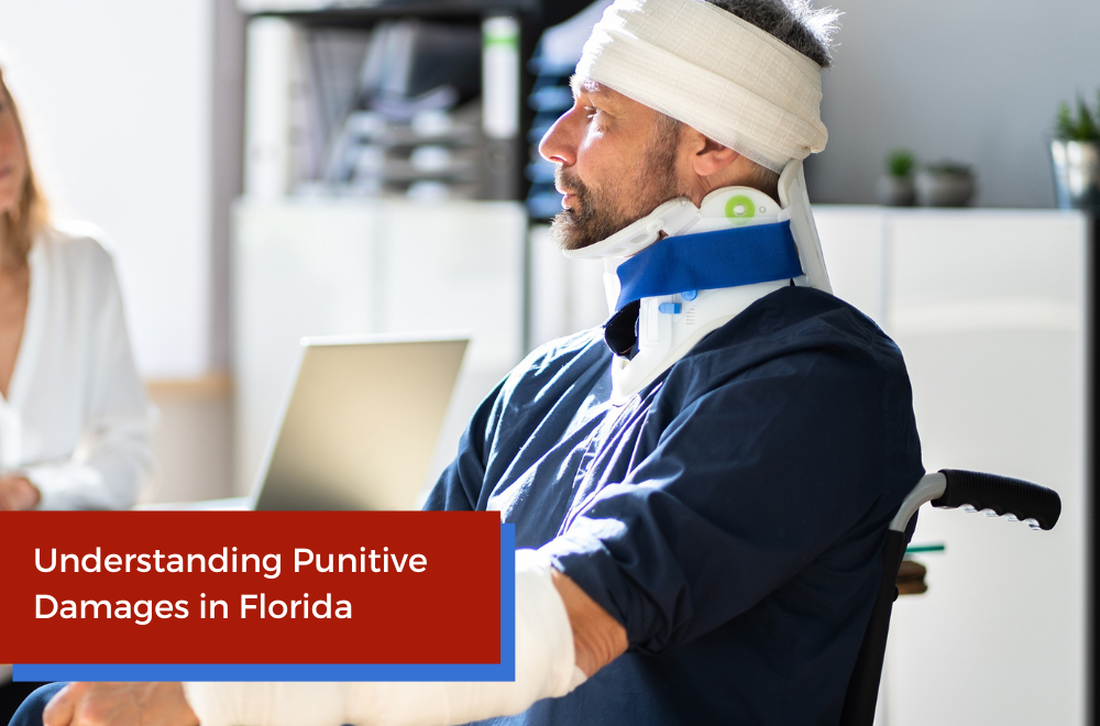 an injured man discussing with his personal injury lawyer about punitive damages