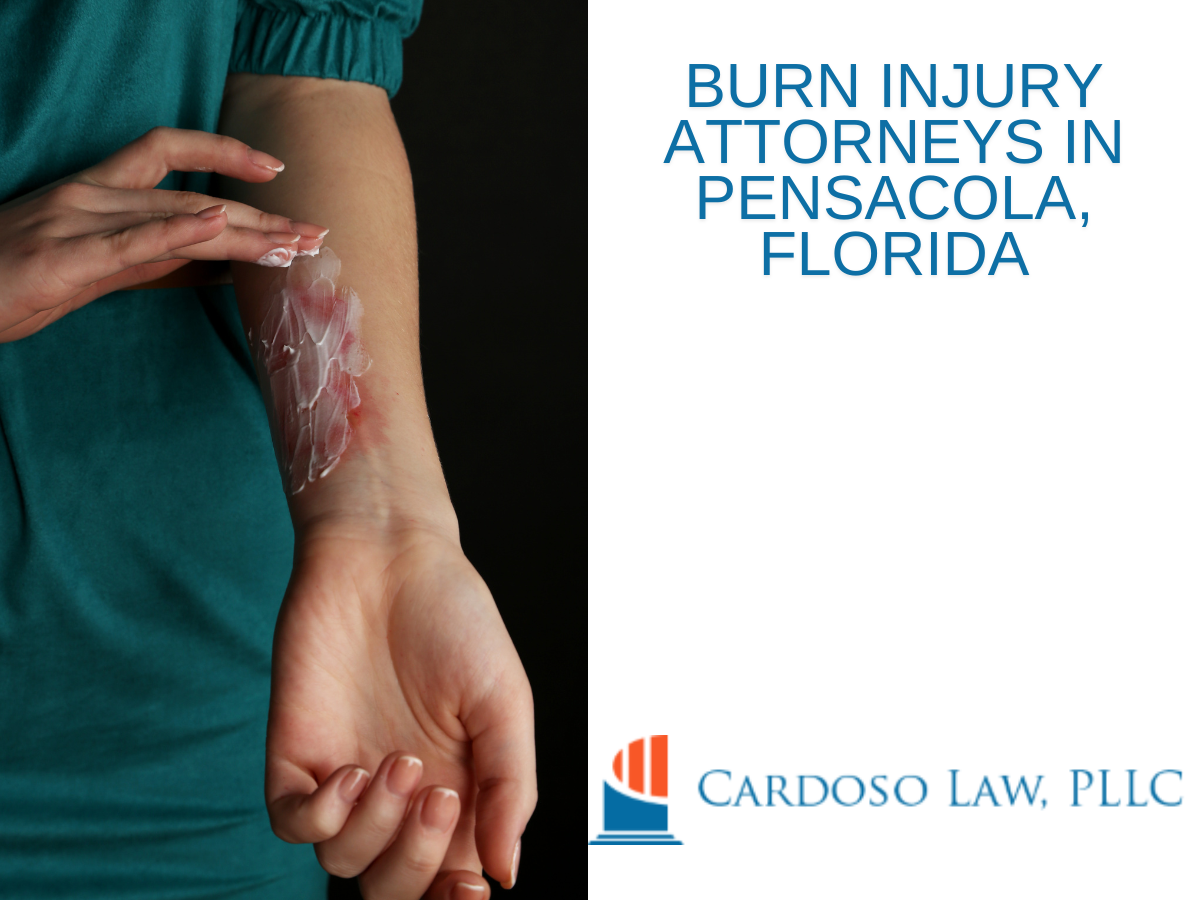 burned armed of a fire victim in Pensacola, FL